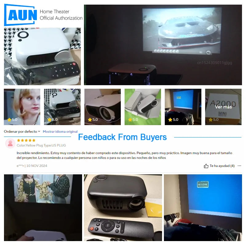 Draagbare Mini Projector met 1080P en 4K Ondersteuning voor Thuisbioscoop 5