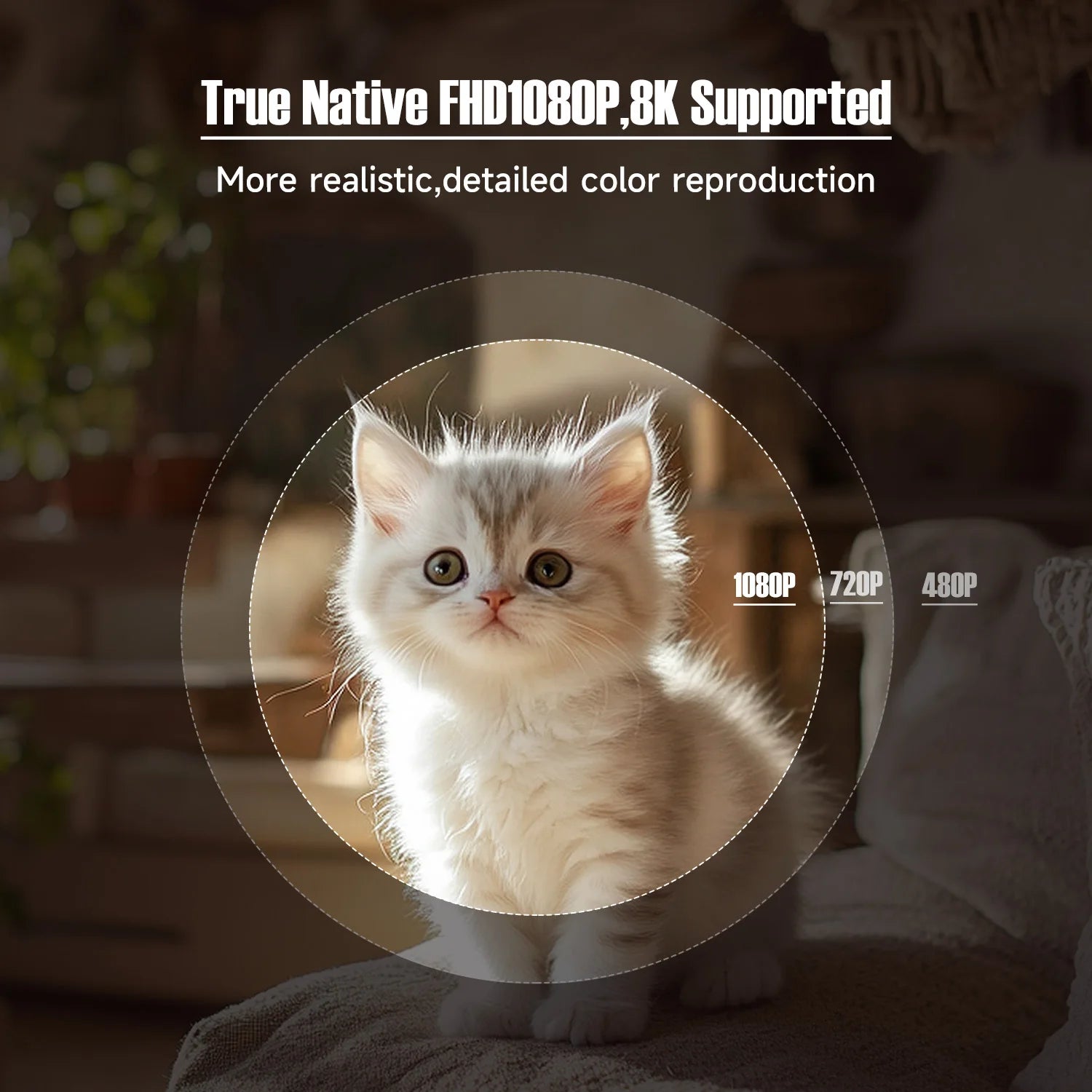 Draagbare Projector 1080P met Wifi6, Automatische Keystone en 650 ANSI Lumen 5
