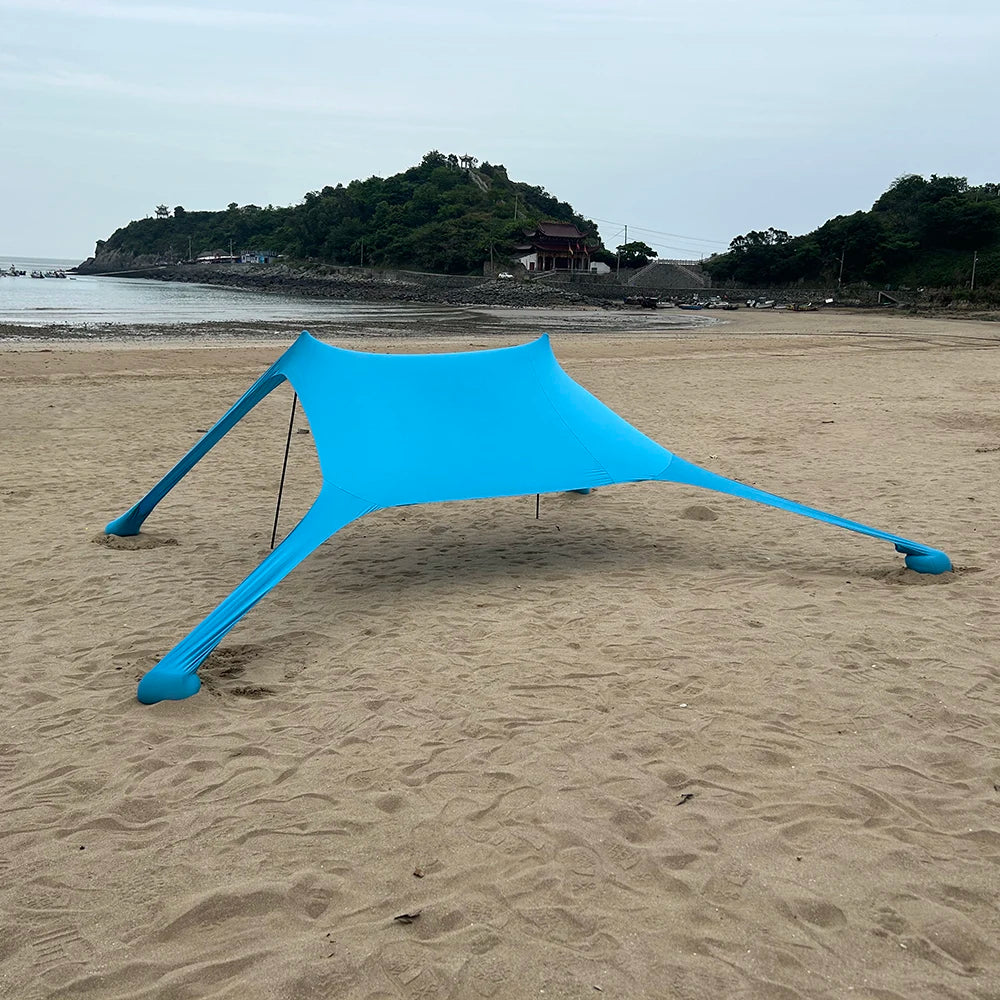 Draagbare Strandtent met UPF50+, Waterdicht en Winddicht voor 3-4 Personen 5