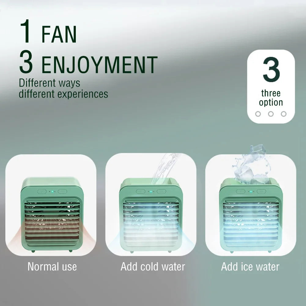 Draagbare USB Mini Airconditioner met 3 Snelheden en Instelbare Luchttoevoer 2