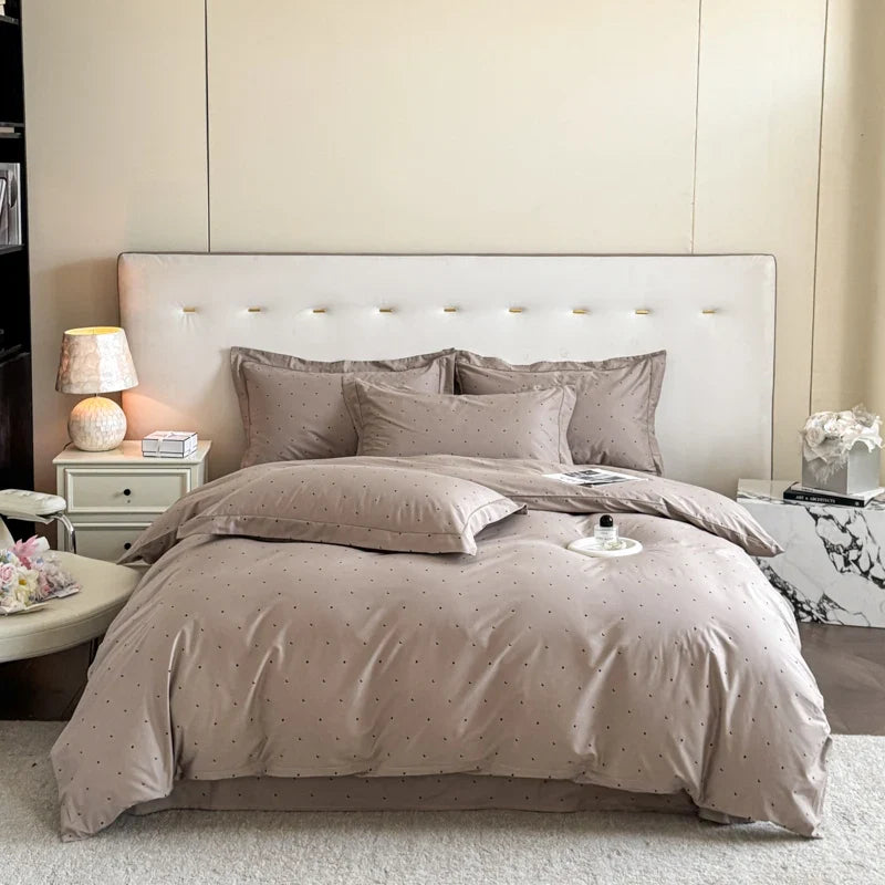Driedelige beddenset van Egyptisch katoen – bloemenpatroon met ritssluiting 9