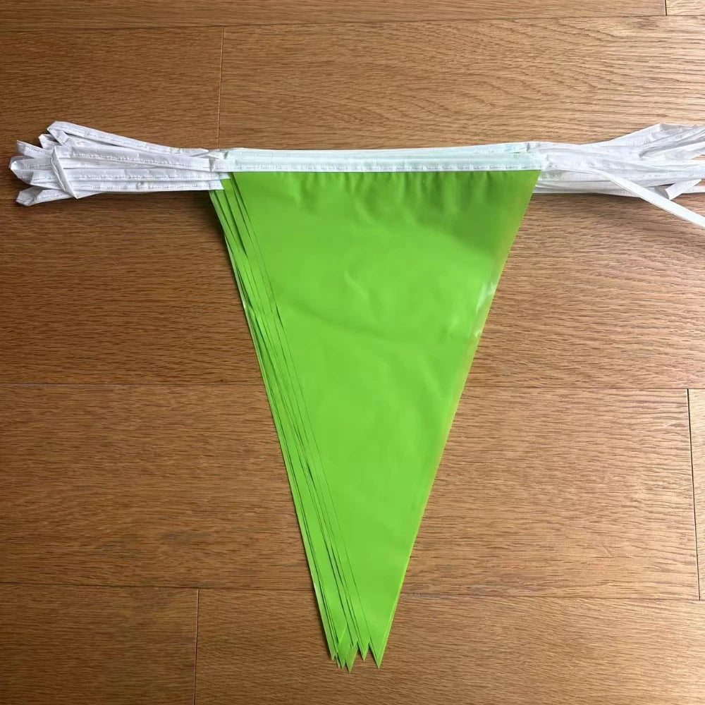 Driehoekige Vlaggenlijn van 10 Meter in Oranje voor Feesten en Evenementen 15
