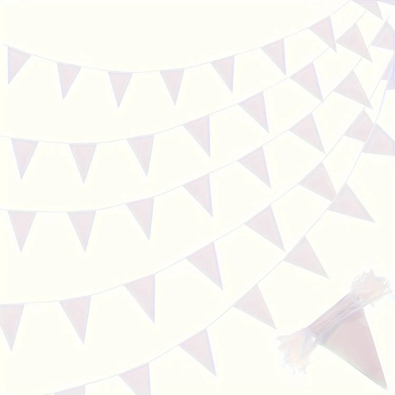 Driehoekige Vlaggenlijn van 10 Meter in Oranje voor Feesten en Evenementen 7