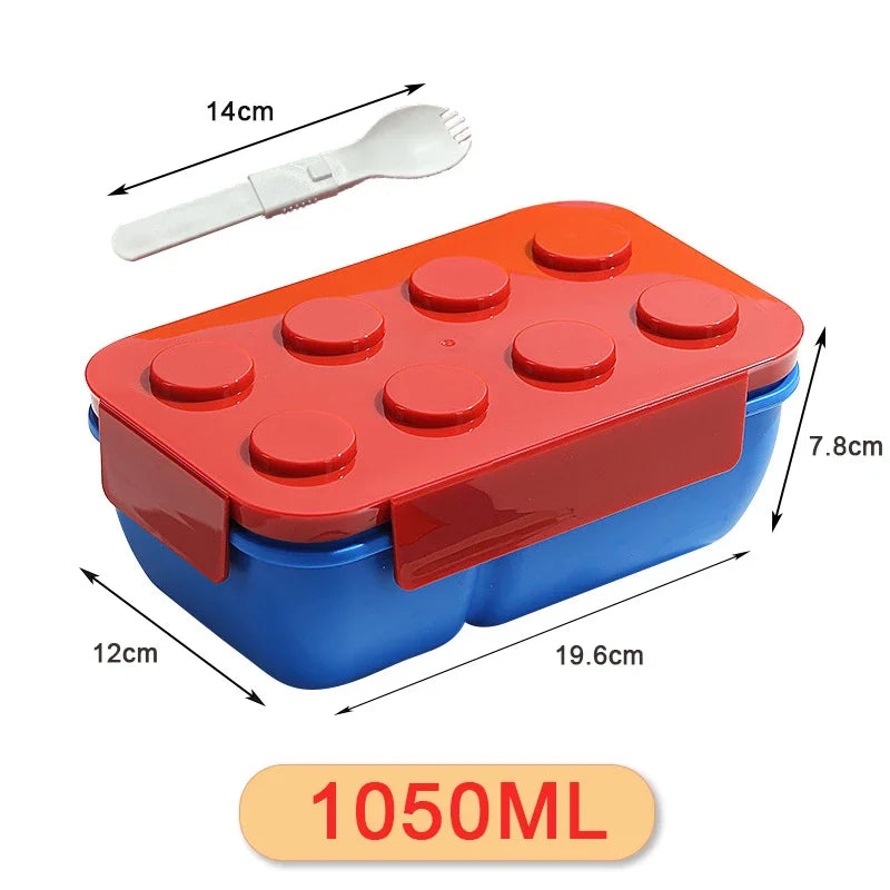Boxelo – Lunchbox doppellagiges Bausteindesign – Studenten & Büro  