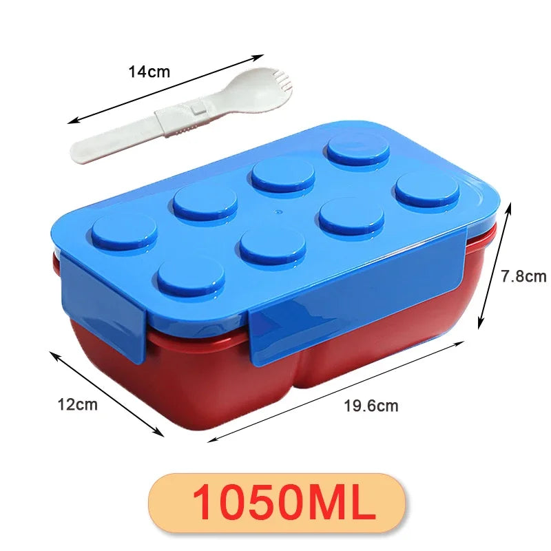 Boxelo – Lunchbox doppellagiges Bausteindesign – Studenten & Büro  