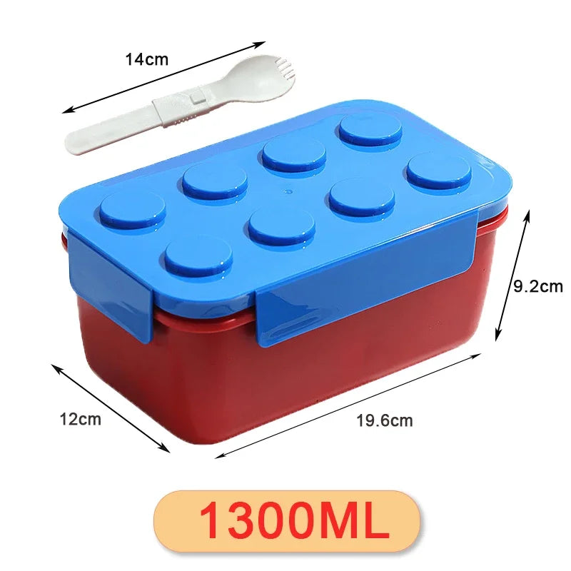 Boxelo – Lunchbox doppellagiges Bausteindesign – Studenten & Büro  