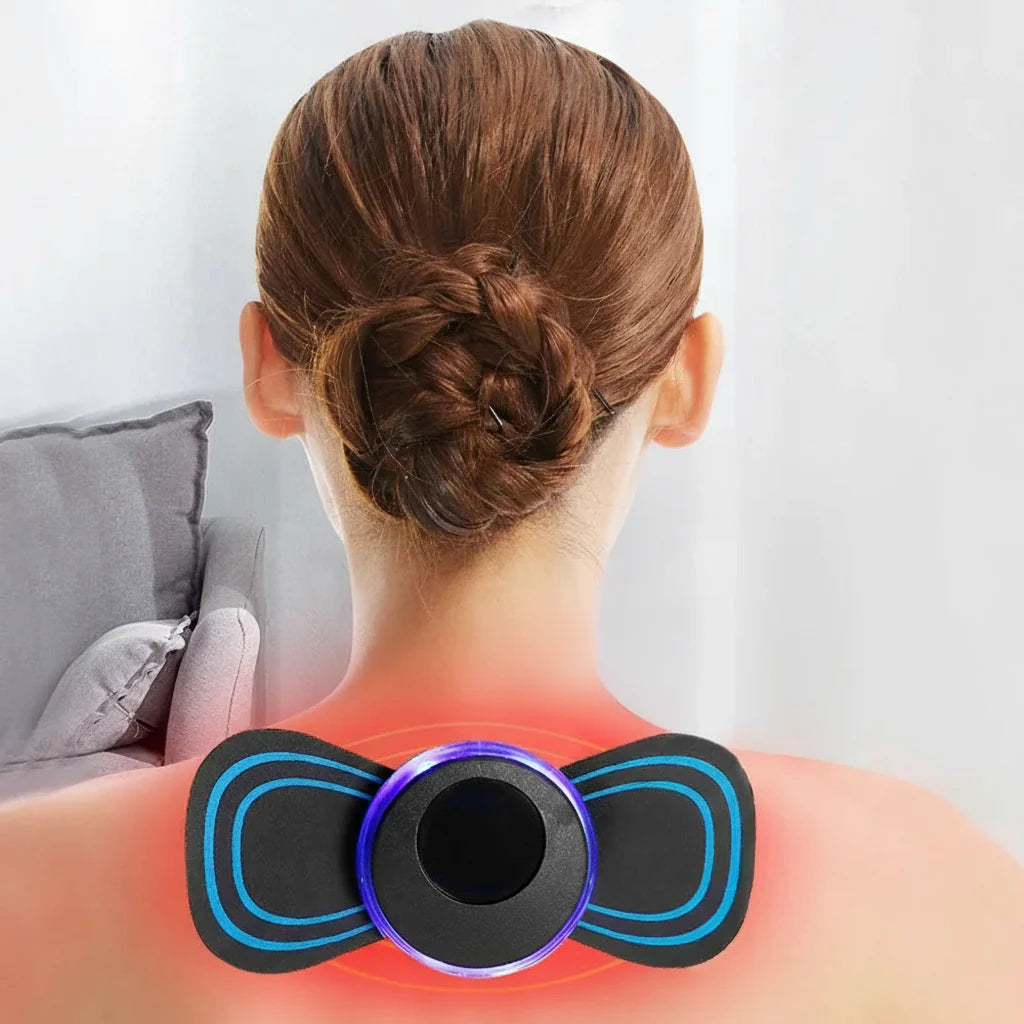 EMS Mini-Nackenmassagegerät mit 8 Modi und 19 Intensitätsstufen für effektive Muskelentspannung 0