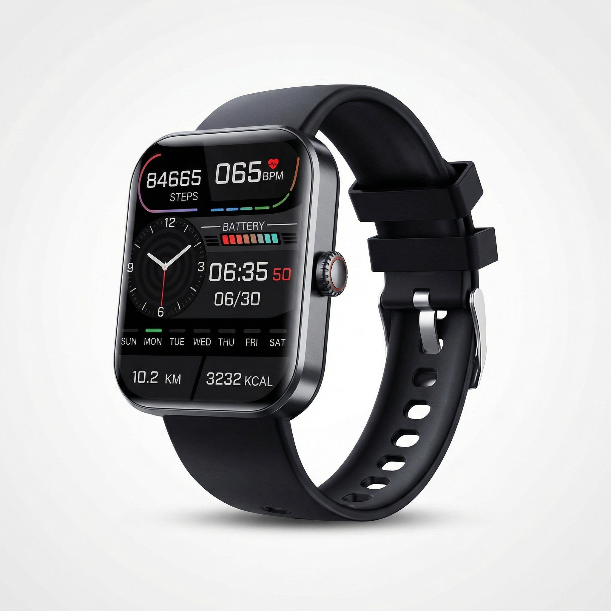 Reloj inteligente de actividad – Pantalla táctil, seguimiento de movimiento y sueño con medición de pulso cardíaco