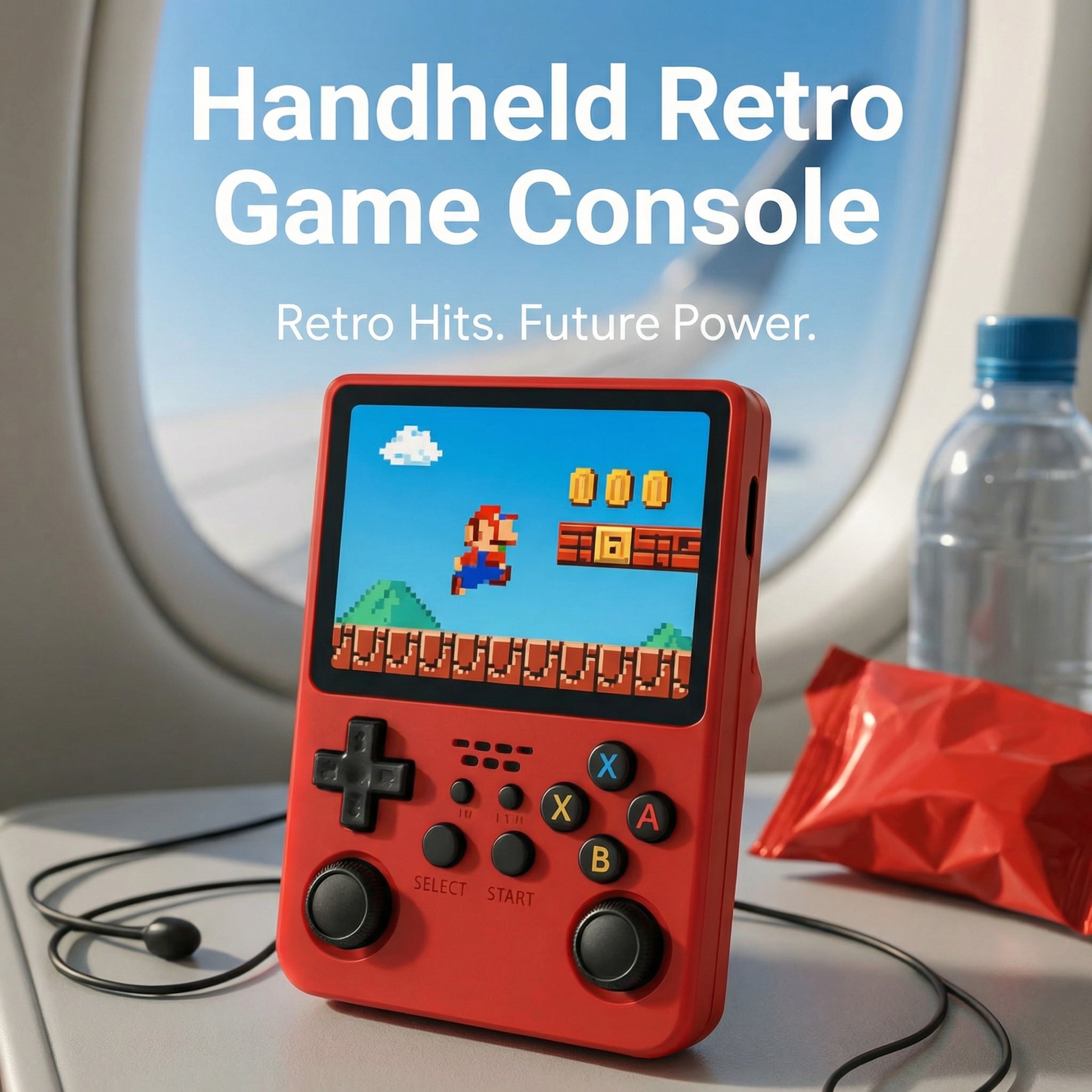 Consola de Juegos Retro Portátil – Pantalla IPS, Doble Palanca y Opción de 64GB/128GB