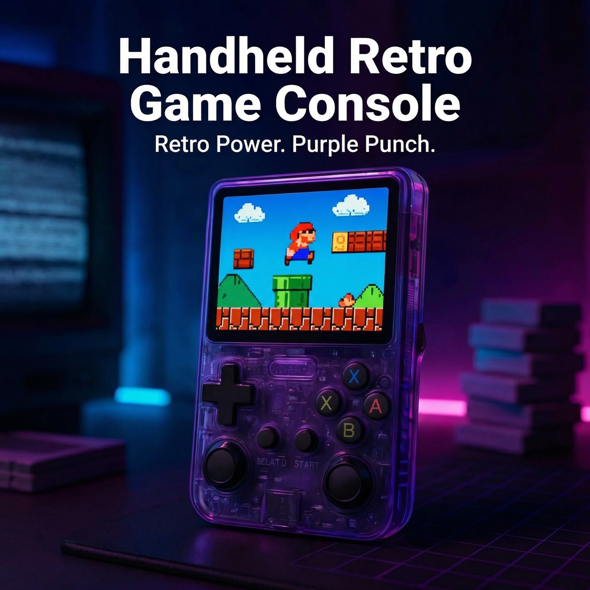 Consola de Juegos Retro Portátil – Pantalla IPS, Doble Palanca y Opción de 64GB/128GB