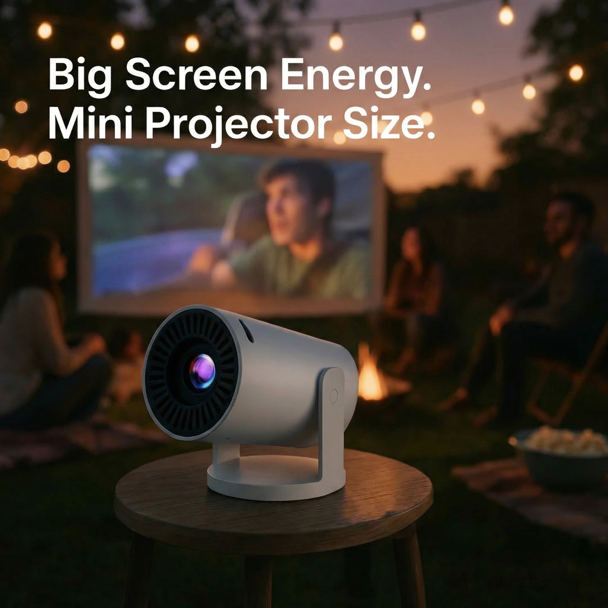 Mini Beamer – 1080p Projectie, Draadloze Schermspiegeling & Ingebouwde Speaker