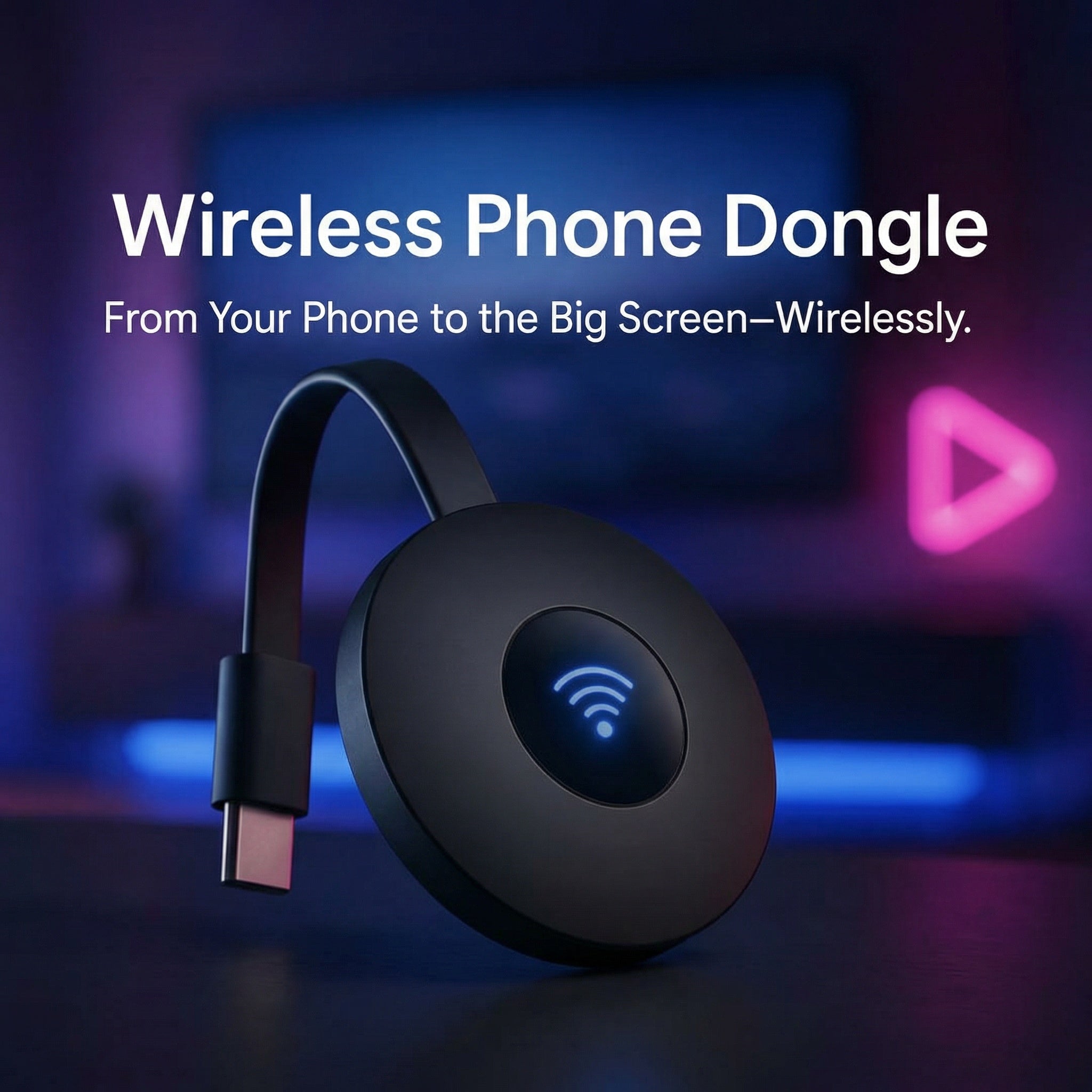 WiFi HDMI Dongle – 1080p Schermspiegeling, Draadloos Streamen & Snelle Installatie