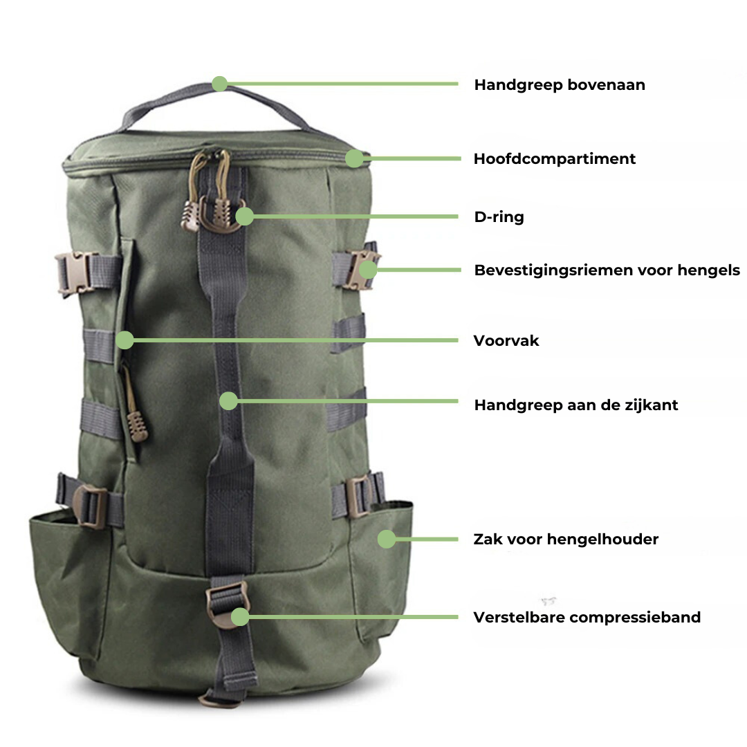 Backpack 45L – Outdoor Backpack with Rod Holders & Molle System