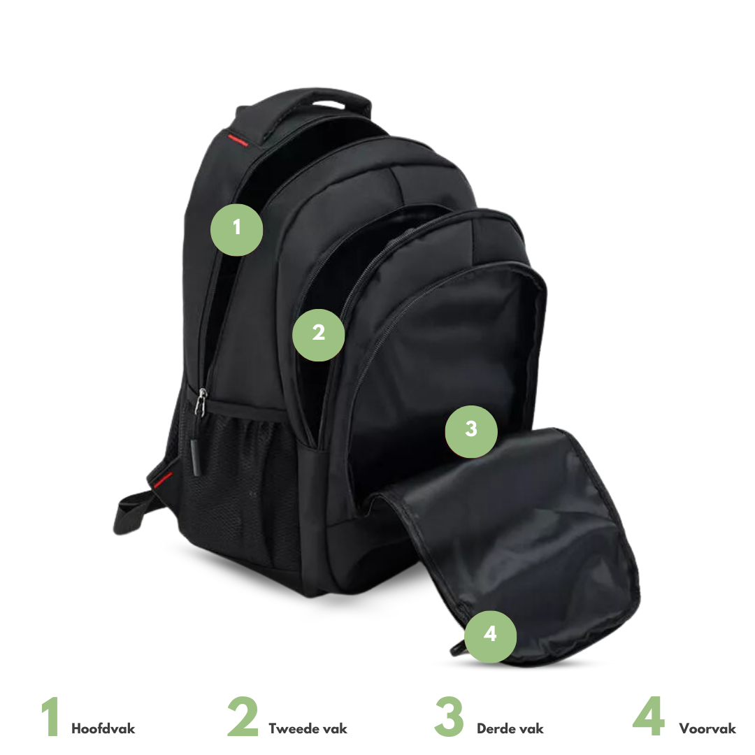 Mochila de nylon elegante – Compartimento para portátil e detalles elegantes con borla