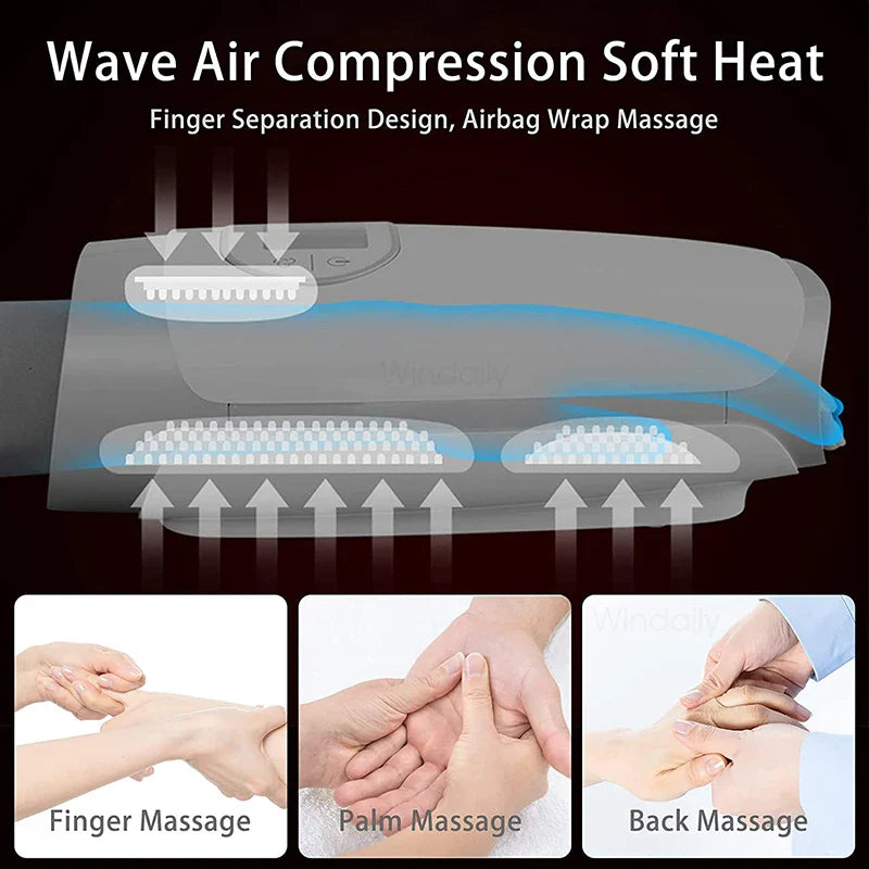 Elektrisches Handmassagegerät mit Wärme und Luftkompression für Entspannung 1