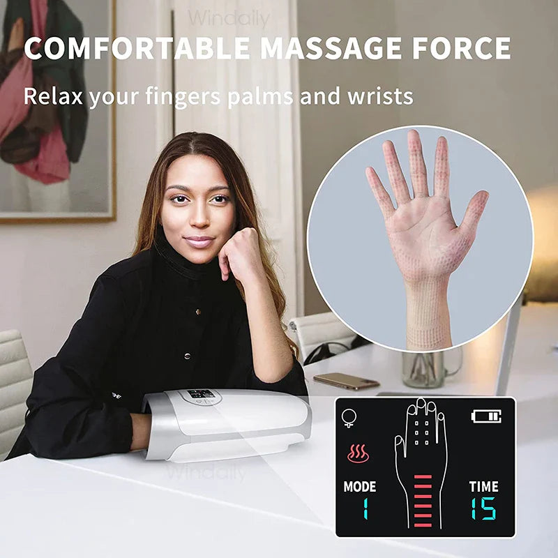 Elektrisches Handmassagegerät mit Wärme und Luftkompression für Entspannung 5