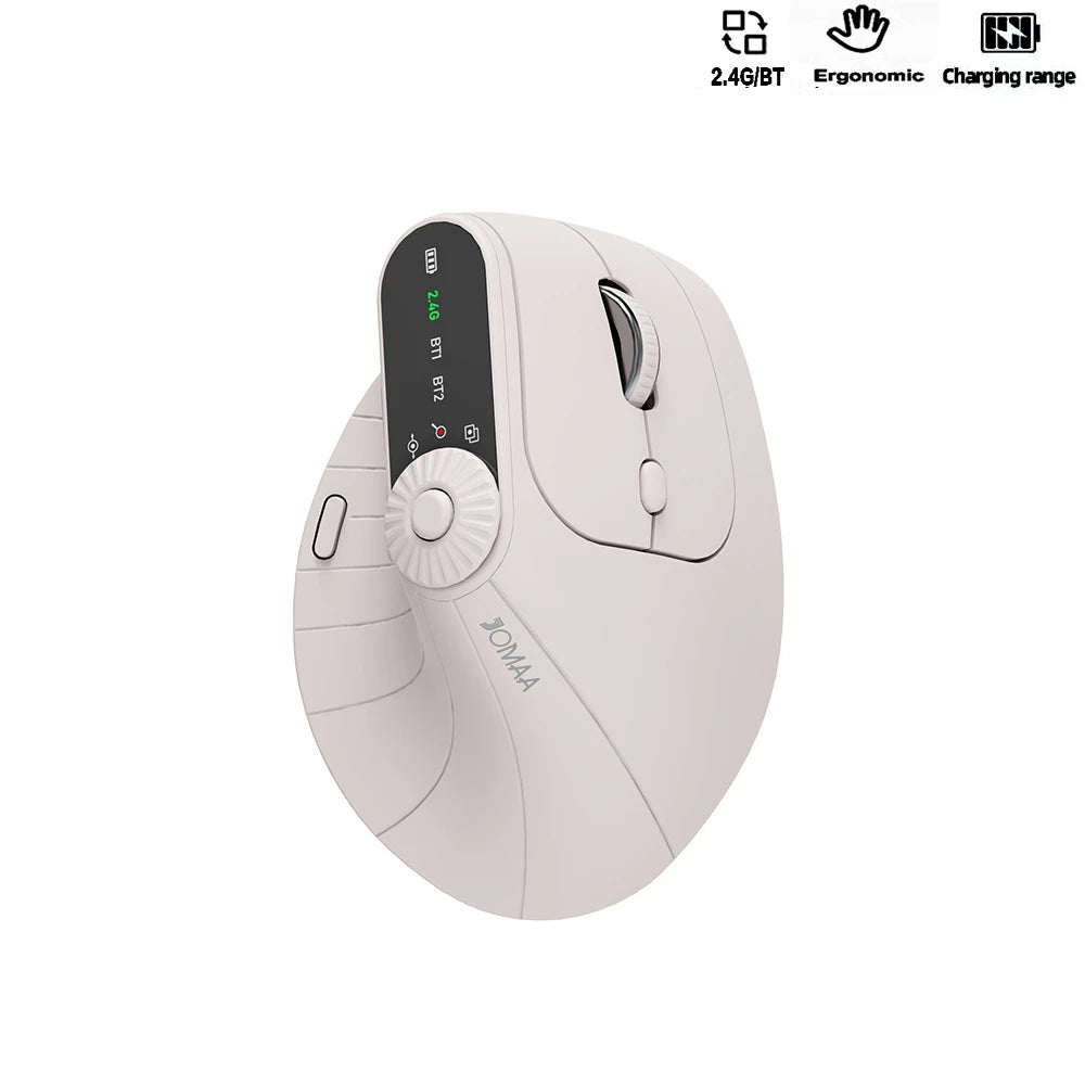 Ergomiq – rato vertical Bluetooth 5.1 e recargable – deseño ergonómico