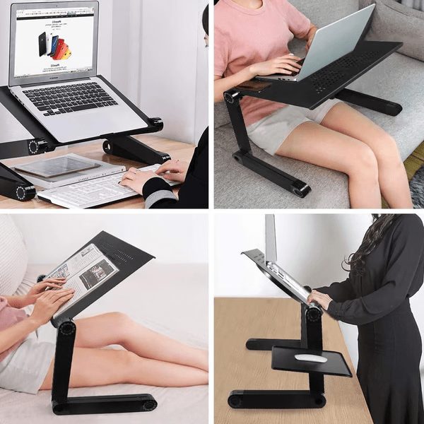 Laptop Tisch – Verstellbarer Klapptisch mit Mausablage & Belüftungsfläche Bolendo