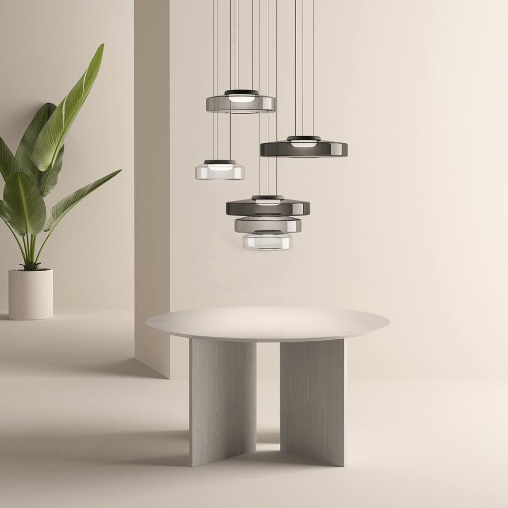 AuroraLicht – Lámpara colgante de vidro Bauhaus | Deseño moderno e axustable