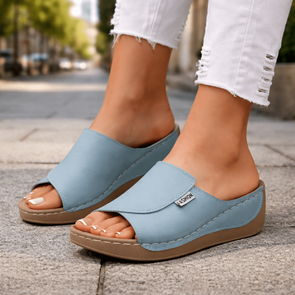 Dames comfort sandalen – Lichte slippers met zachte zool en brede band