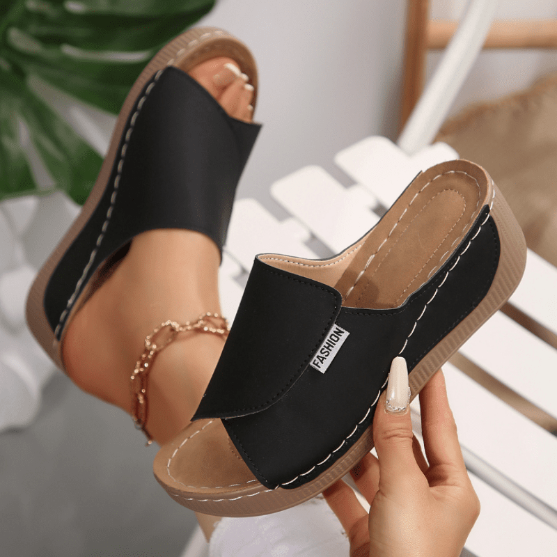 Dames comfort sandalen – Lichte slippers met zachte zool en brede band
