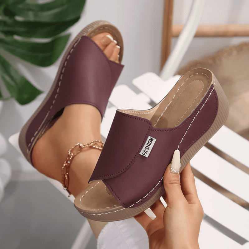 Dames comfort sandalen – Lichte slippers met zachte zool en brede band
