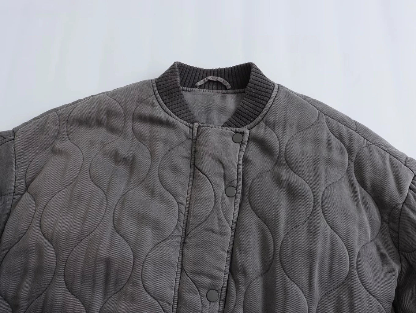 Kaccey Gray Bomber Jacket Women – Loose, Trendy & Comfortable