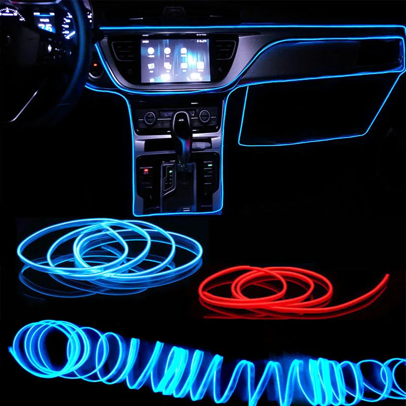 Flexibele LED Neon Strip voor Auto-interieur - Verkrijgbaar in 1M/3M/5M, Energiebesparend en Lange Levensduur 0