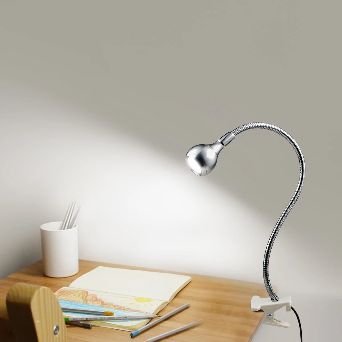 Luminix – lámpara de lectura LED USB flexible 1W – para cama, portátil y oficina