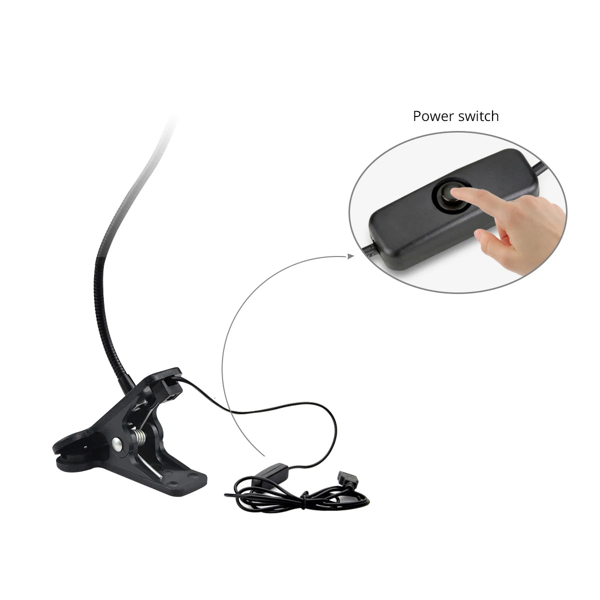 Luminix – lámpara de lectura LED USB flexible 1W – para cama, portátil y oficina