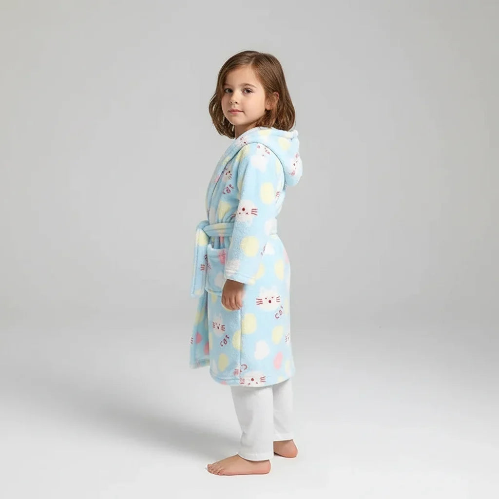 Fluffy children's morning gown - CozyWrap 0