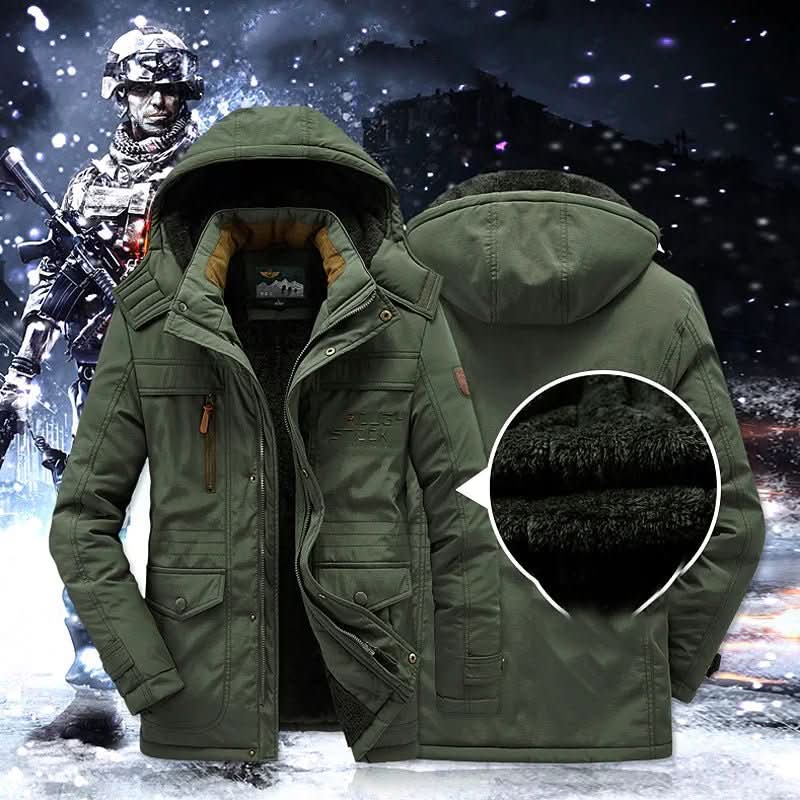 FrostGuard | Steppparka mit Winddichtem Material und Abnehmbarer Kapuze | Ideal für Outdoor-Aktivitäten im Winter 0