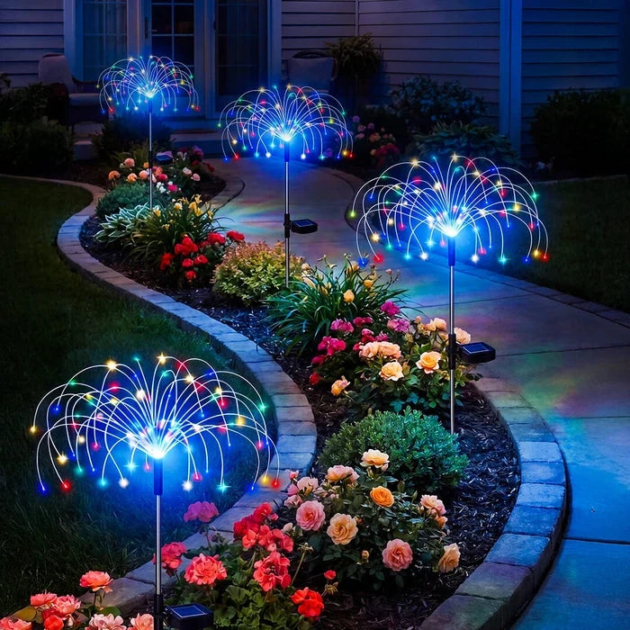 Kleurenregen tuinlamp – meerkleurig solar licht tot zonsopkomst zonder bedrading