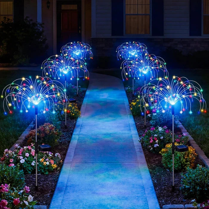 Kleurenregen tuinlamp – meerkleurig solar licht tot zonsopkomst zonder bedrading