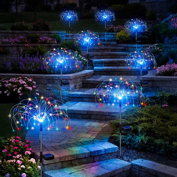 Kleurenregen tuinlamp – meerkleurig solar licht tot zonsopkomst zonder bedrading