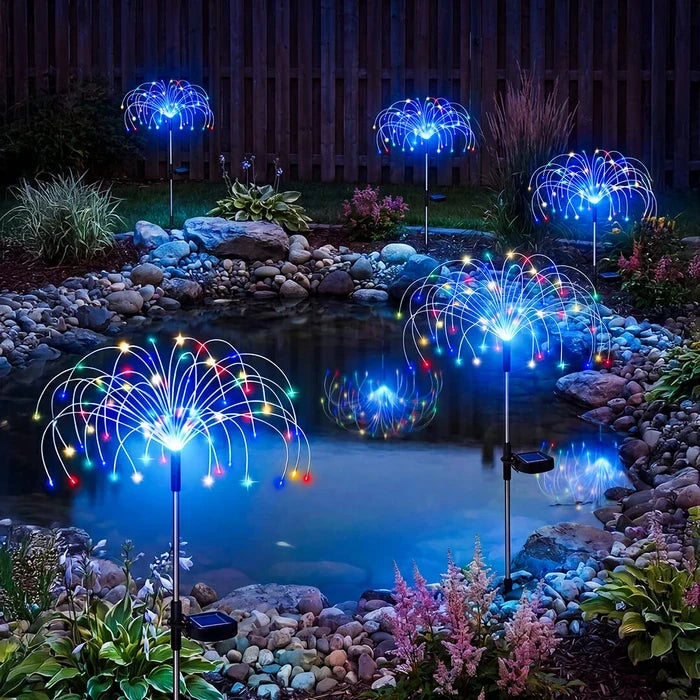 Kleurenregen tuinlamp – meerkleurig solar licht tot zonsopkomst zonder bedrading