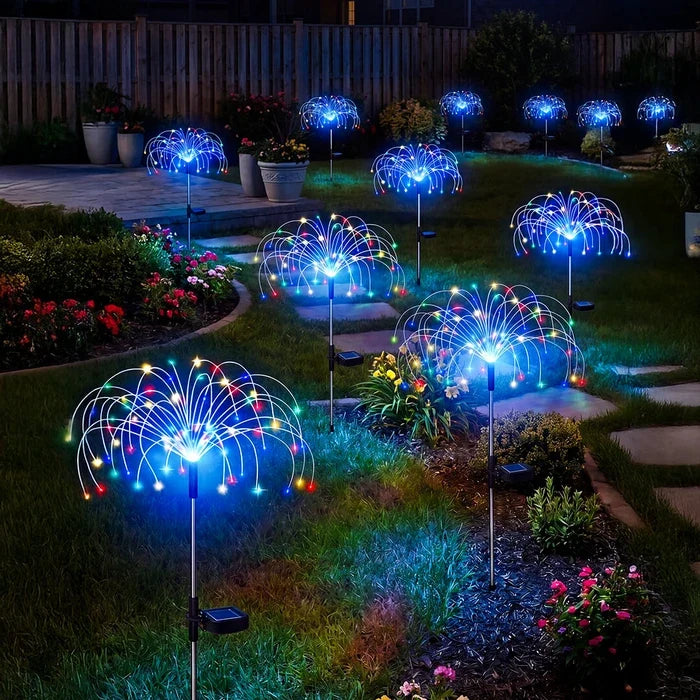 Kleurenregen tuinlamp – meerkleurig solar licht tot zonsopkomst zonder bedrading