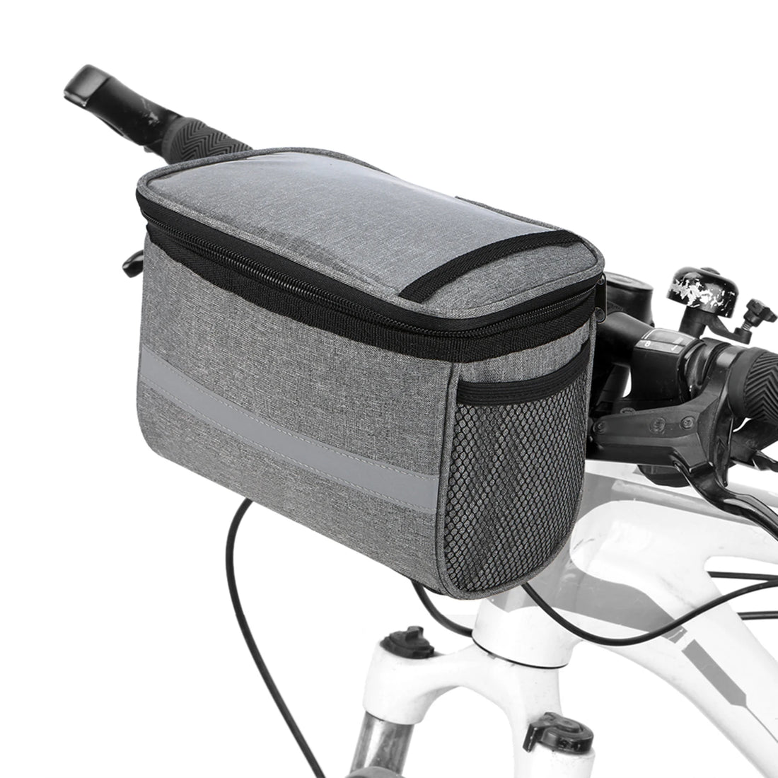 Geïsoleerde Fiets Stuurtas met Reflecterende Strip en PVC Zakje, 600D Polyester 0