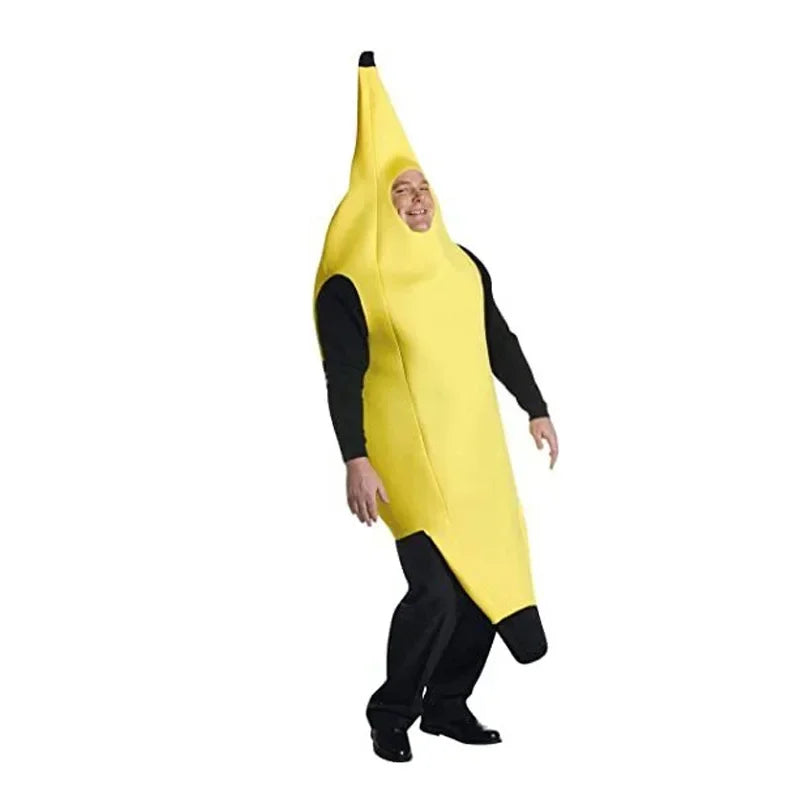 PartyJungle – Grappig Bananen Kostuum Heren – Carnaval & Halloween Outfit (S-XL)