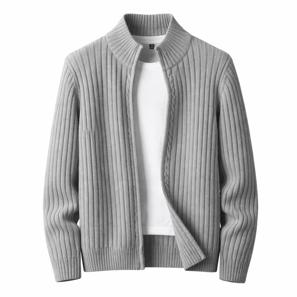 Slim-fit herenweste met ritssluiting – lichtgewicht stretch polyester voor een moderne dagelijkse stijl