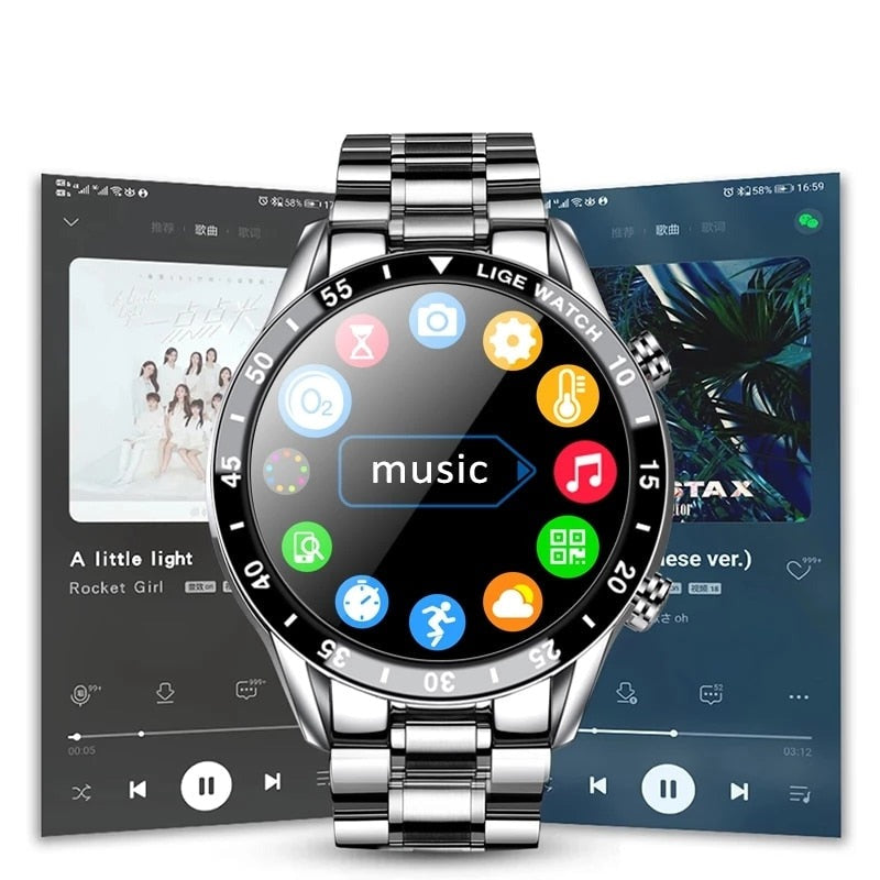 Luxury Men's Smartwatch | Multisport Mode | Health Monitoring