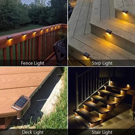Solarbetriebene Treppenlichter | Wasserdicht mit Lichtschalter