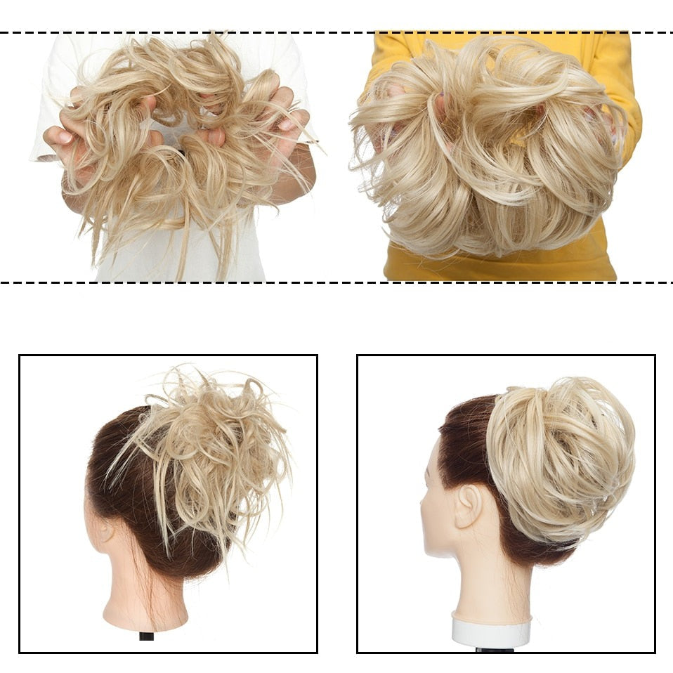 Coletero para cabello moño despeinado