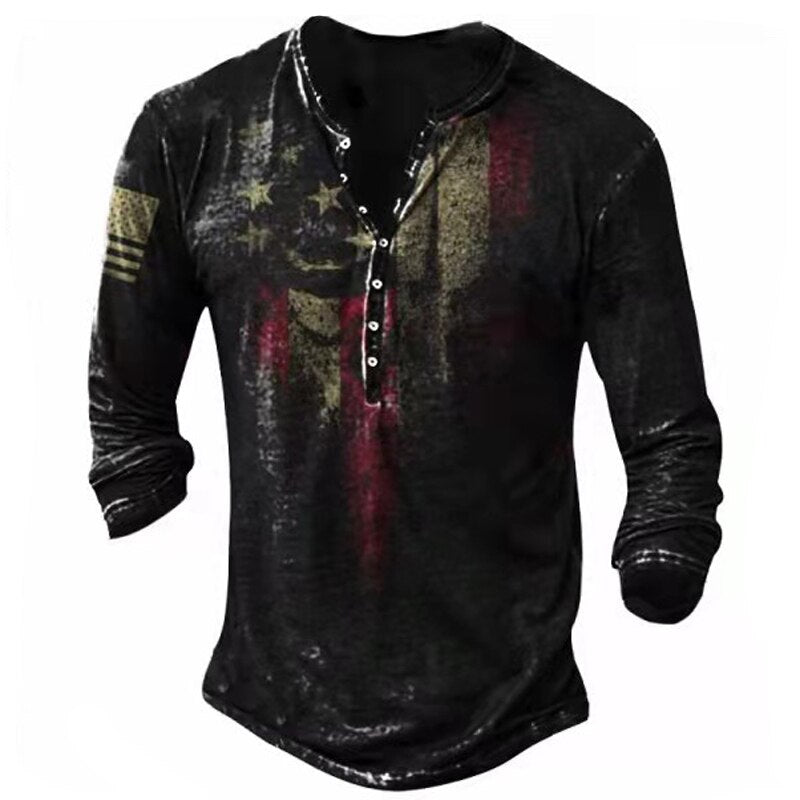 Retro Totenkopf Langarmshirt  