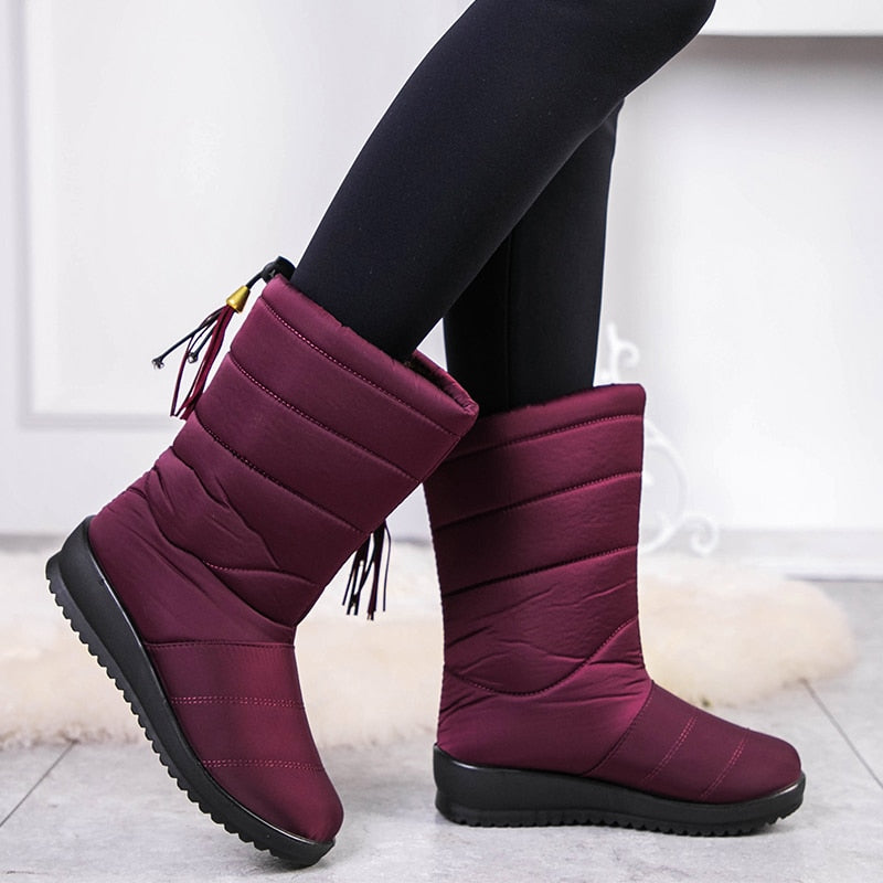 Super Warme Zachte Dames Winterlaarzen