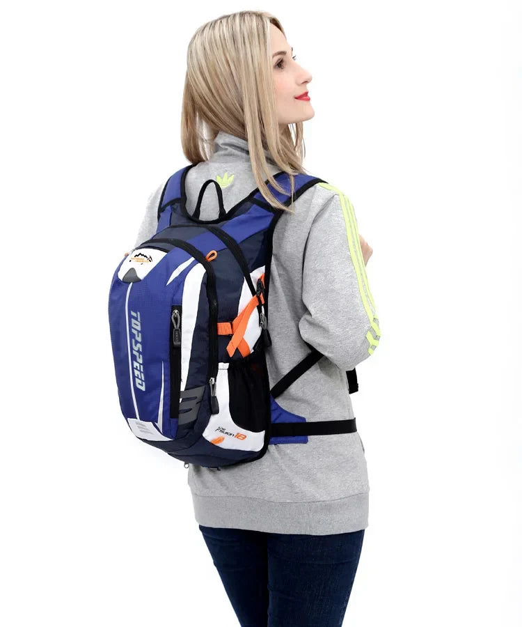Fahrrad- & Wanderrucksack 18L – Inklusive 2L Wasserblase & Regenschutz