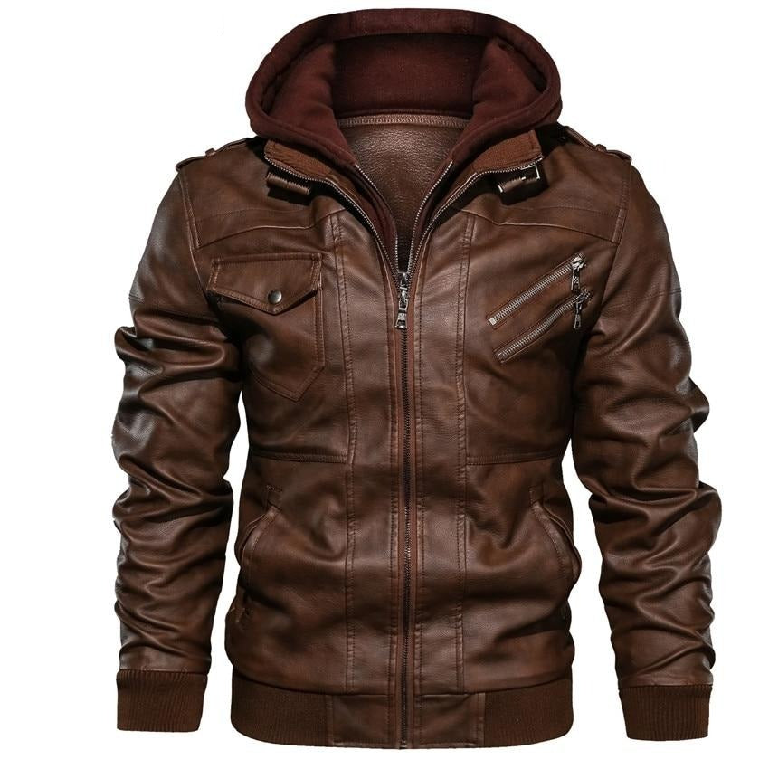 Kunstleder Motorradjacke