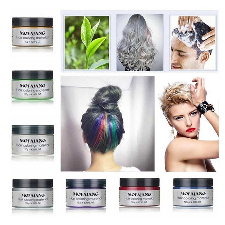 Haarkleur Wax Wateroplosbaar Plantenextracten Unisex