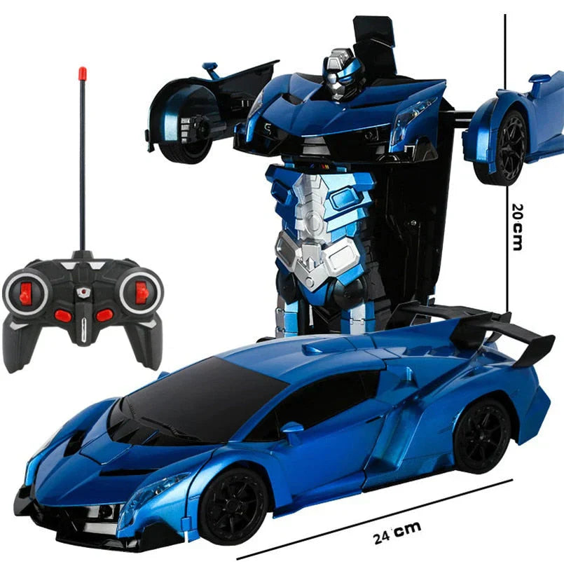 RC Transformer Auto – 2-in-1 Afstandsbedienbaar Auto & Robot met Licht- en Geluidseffecten