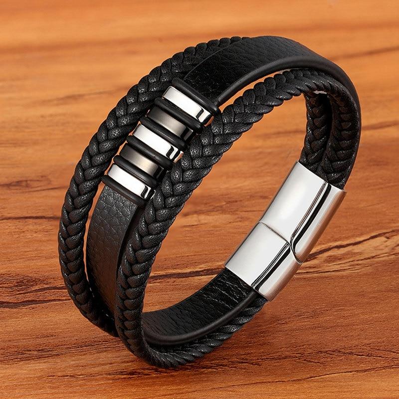 Pulsera de cuero para hombre - Accesorio atemporal y elegante